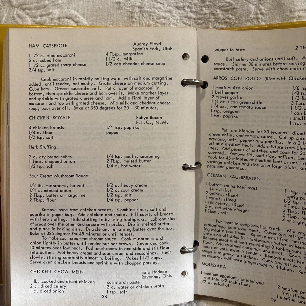 Vintage Cookbook Spiral Bound Recipes  The Ranch House RLCHOA Conchas NM